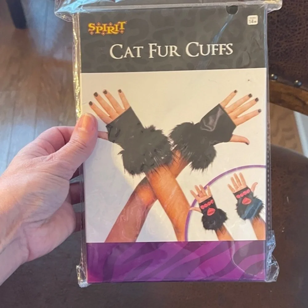 Spirit Black Cat Fur Cuffs